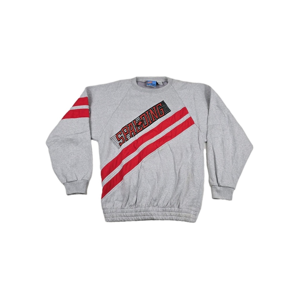 Spalding Vintage Spellout Red Logo Basketball Sweatshirt Men's Large Deadstock